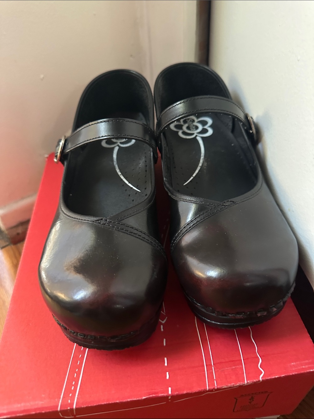 Sanita Mary Jane Clog Shoes in bordeaux EU 41